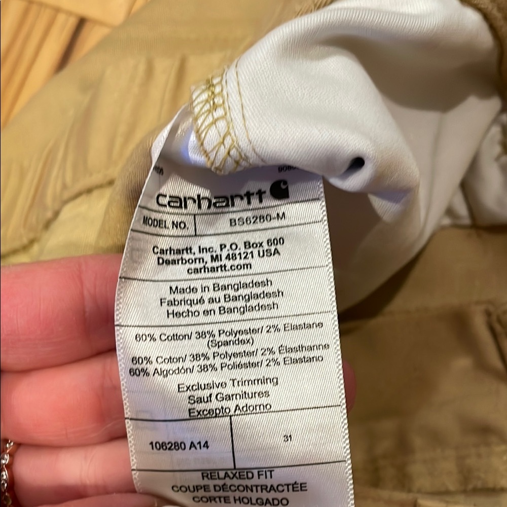 Carhartt Tan Cargo Shorts Relaxed Fit - Picture 4 of 4